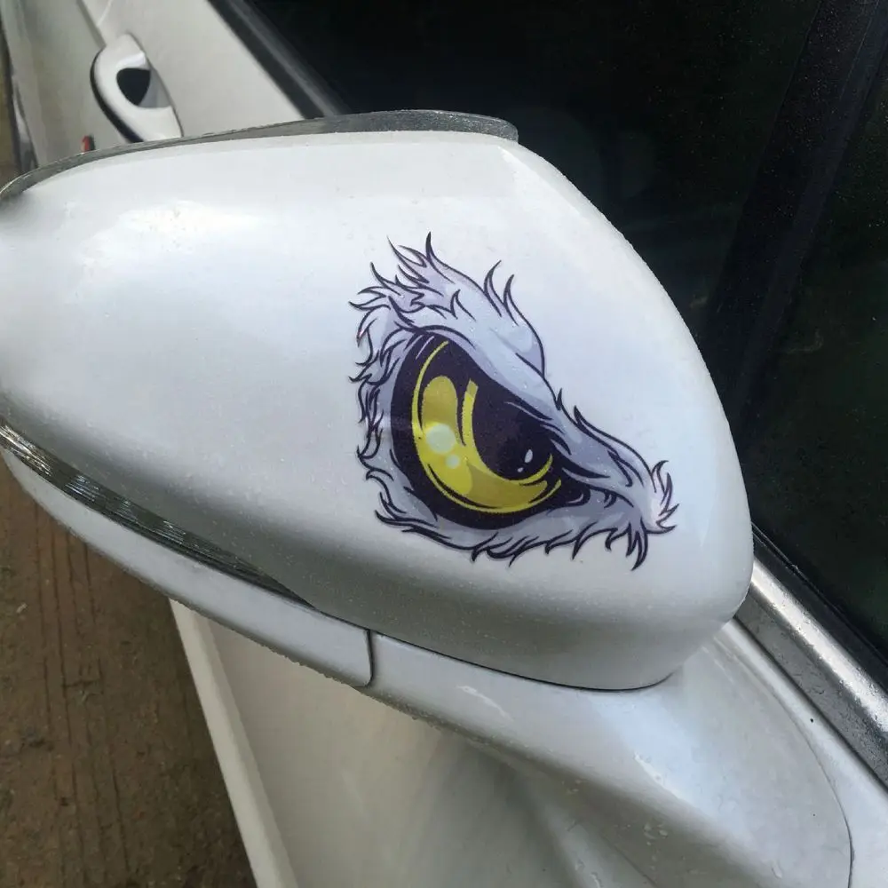 Decal Car Accessories Decoration Stickers Car Side Fender 3D Stereo Eyes Car Stickers Reflective Sticker Car Body Sticker