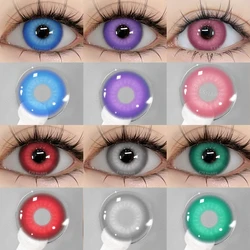 EYESHARE 1 Pair Colored Contact Lenses Cosplay Colorful Contact Blue Eyes Anime Contact Green Lenses Halloween Pink Contact