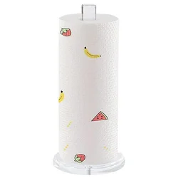 Paper Towel Holder Countertop Acrylic Tissue Stand Holder Bathroom Vertical Storage Stand For Kitchen Organization