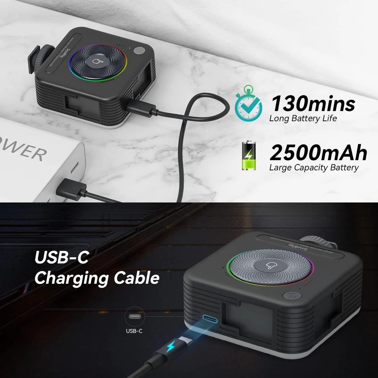 SmallRig Vibe P80 LED RGB Video Mười Hai Hiệu Ứng Ánh Sáng Cho Sony Canon Nikon Camera Giày Lạnh Phụ Kiện Đa Năng