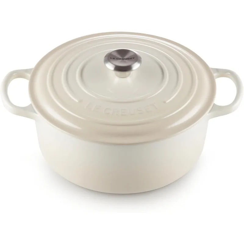 

Enameled Cast Iron Signature Round Dutch Oven, 5.5 qt., Meringue