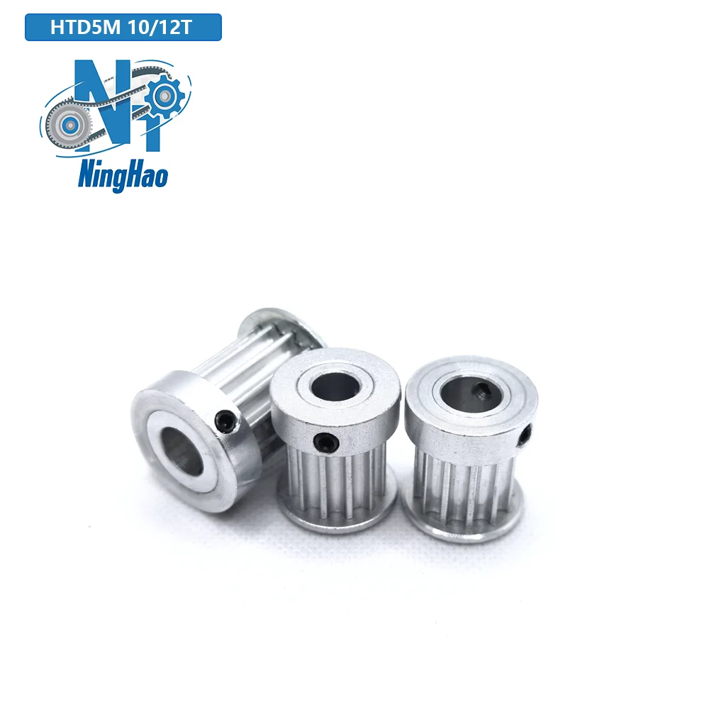 HTD 5M 10T 12T Pulley  Belt Width 10/15/20mm Bore 5/6/6.35/7/8/10mm 10/12Teeth K-type Synchronous Wheel For 3D Printers and CNC