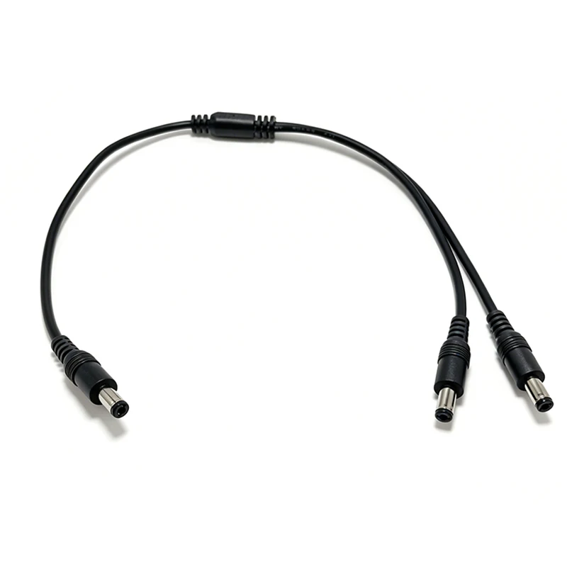 

40cm DC Y Splitter Power Cable 5.5x2.1mm Male to Dual 5.5x2.1mm Male Supply Splitter Cable for LED Light Bar Camera