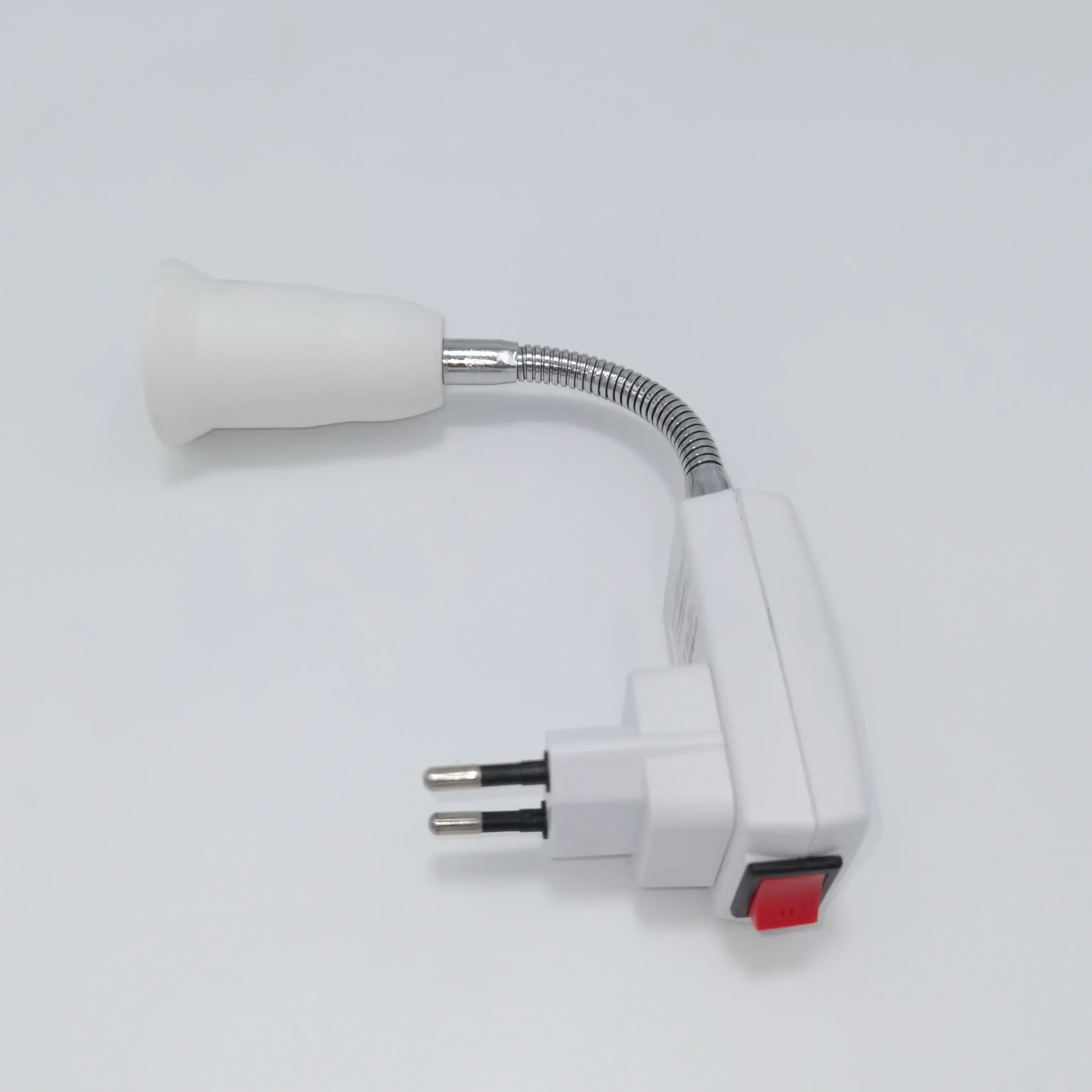 EU/US On/Off E27 Lamp Base Wall Flexible Holder Light Socket AC 110V 220V Converter Bases 20CM Book Light Adapter Plug Switch