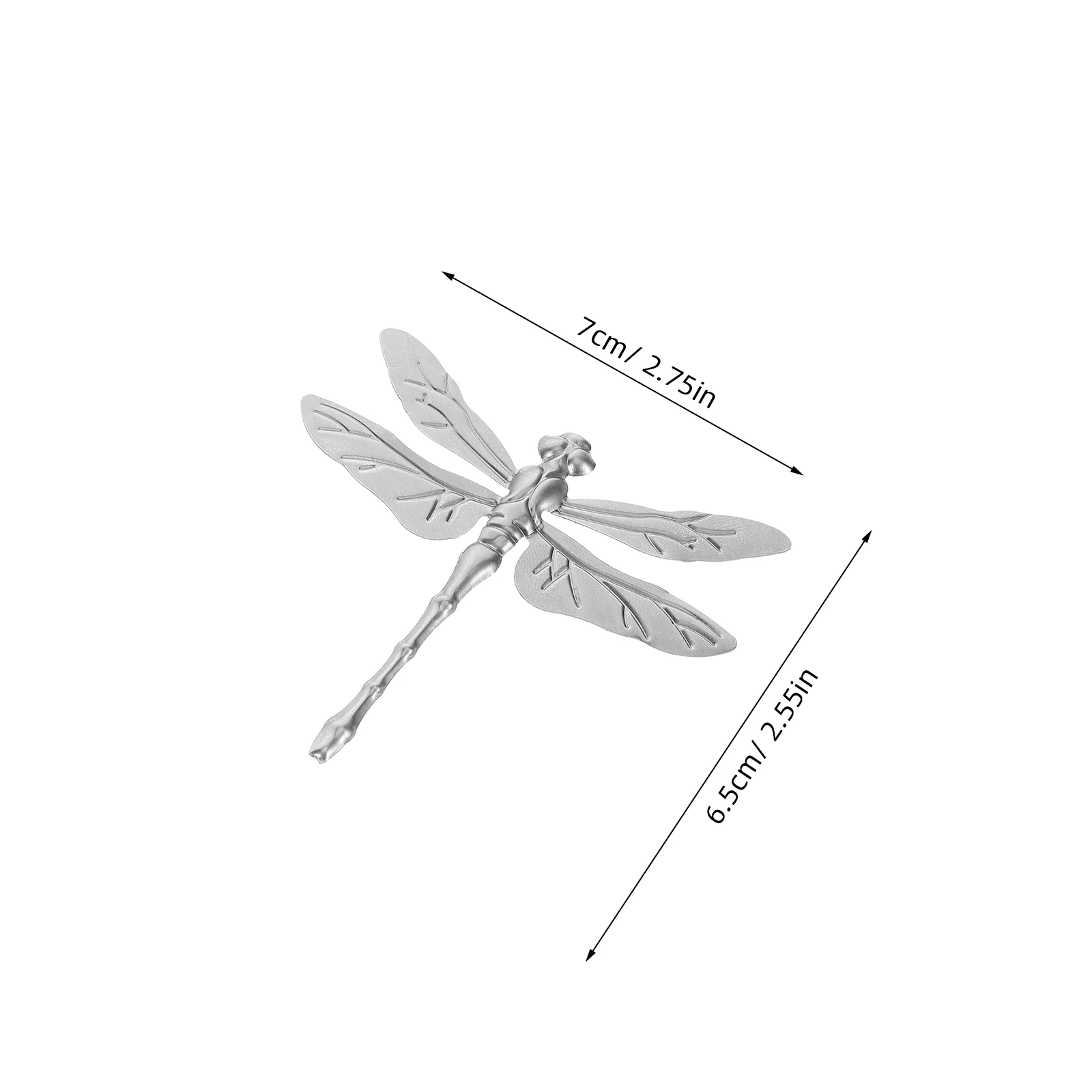 20pcs Iron Dragonfly Ornament Metal Wall Decor Household Figurine Sculptures Home Craft DIY Symbolic Shape