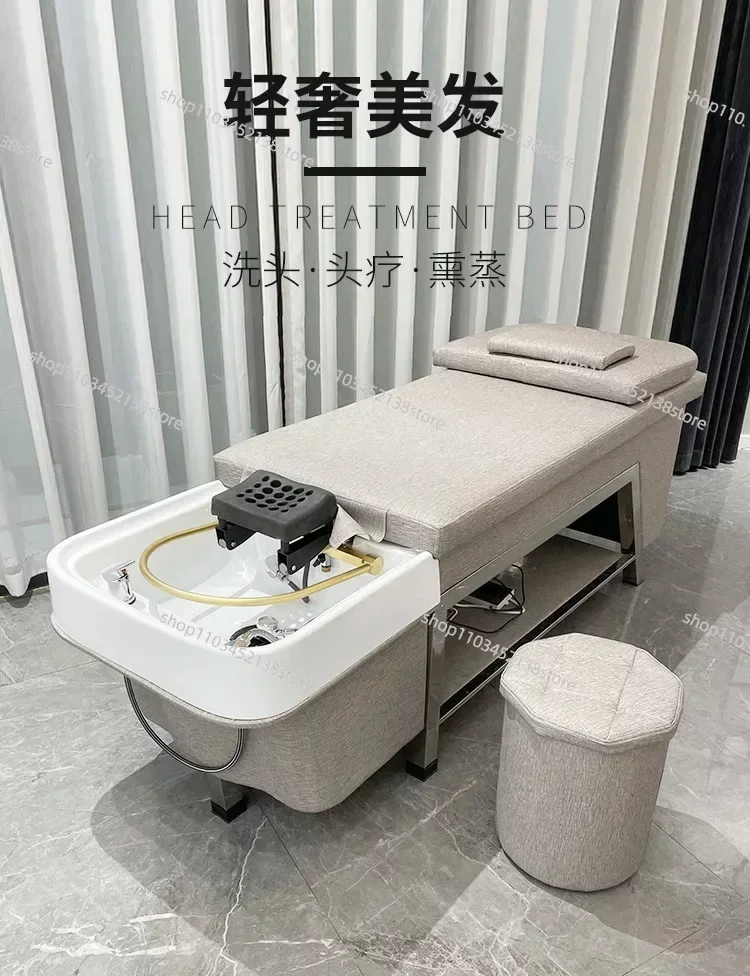 Shower Head Shampoo Chair Hair Stylist Water Circulation Shampoo Bed Wash Hair Salon Silla Peluqueria Salon Furniture MQ50SC