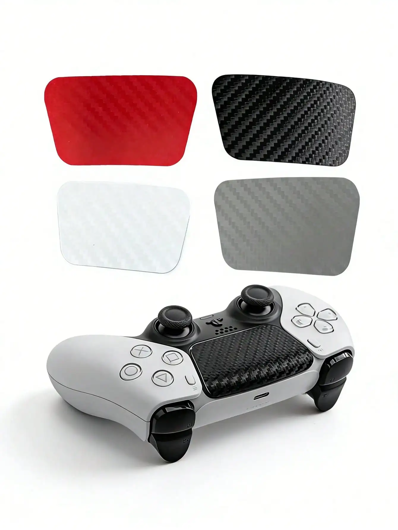 Textura de Piel para el Mando (Paquete de 2) - Adhesivo de Protección Táctil Mejorado, Resistente a Arañazos, Apto para el Panel del Mando de PlayStation 5