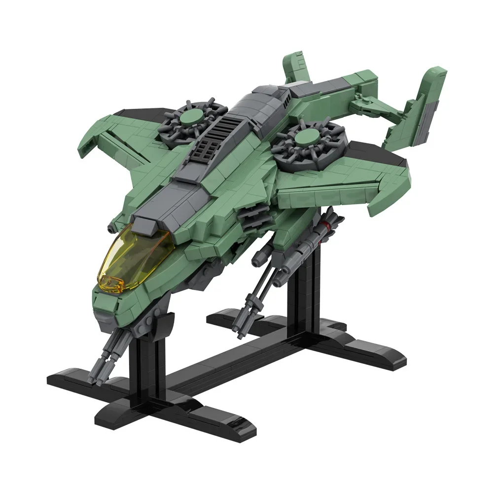 Gobricks moc filme AV-22 sparrowhawk blocos de construção espaço modelo tijolos aeronaves diy montado brinquedo para crianças presente