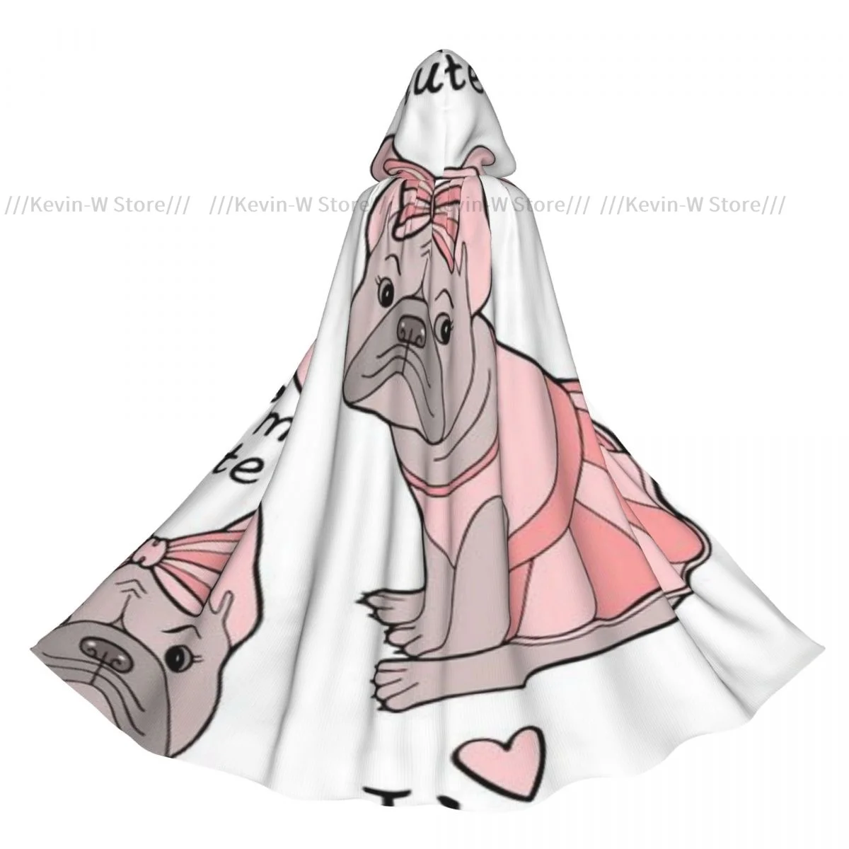 

Adult Cloak Cape Hooded French Bulldog In Skirt Medieval Costume Witch Wicca Vampire Elf Purim Carnival Party