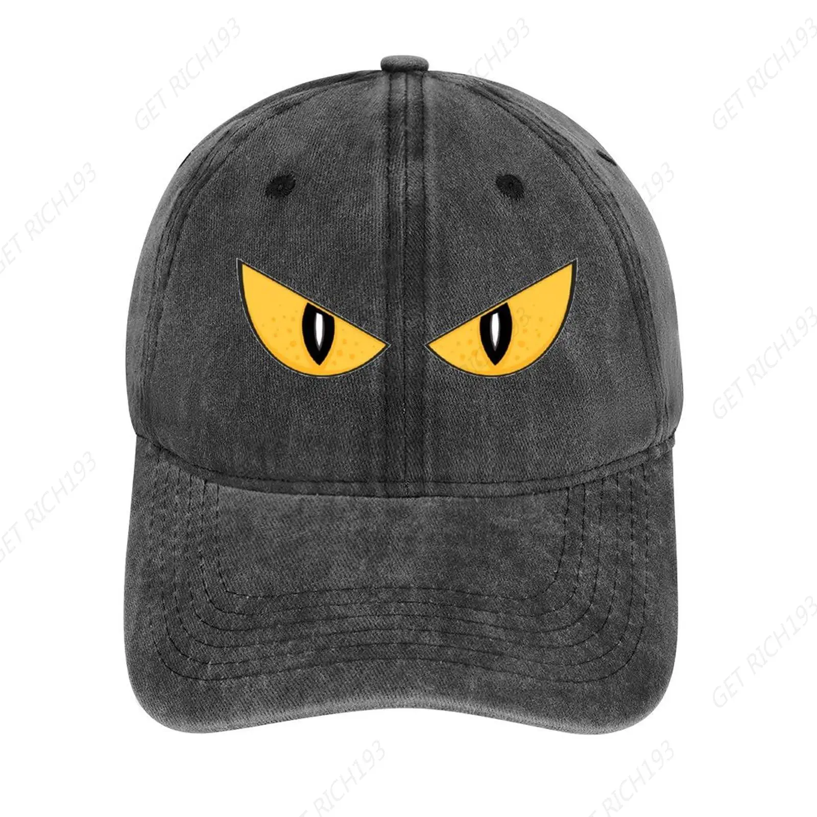 

Spooky Monster Eyes Sun Hats For Men And Women Denim Fashion Trucker Hat Adjustable Baseball Cap