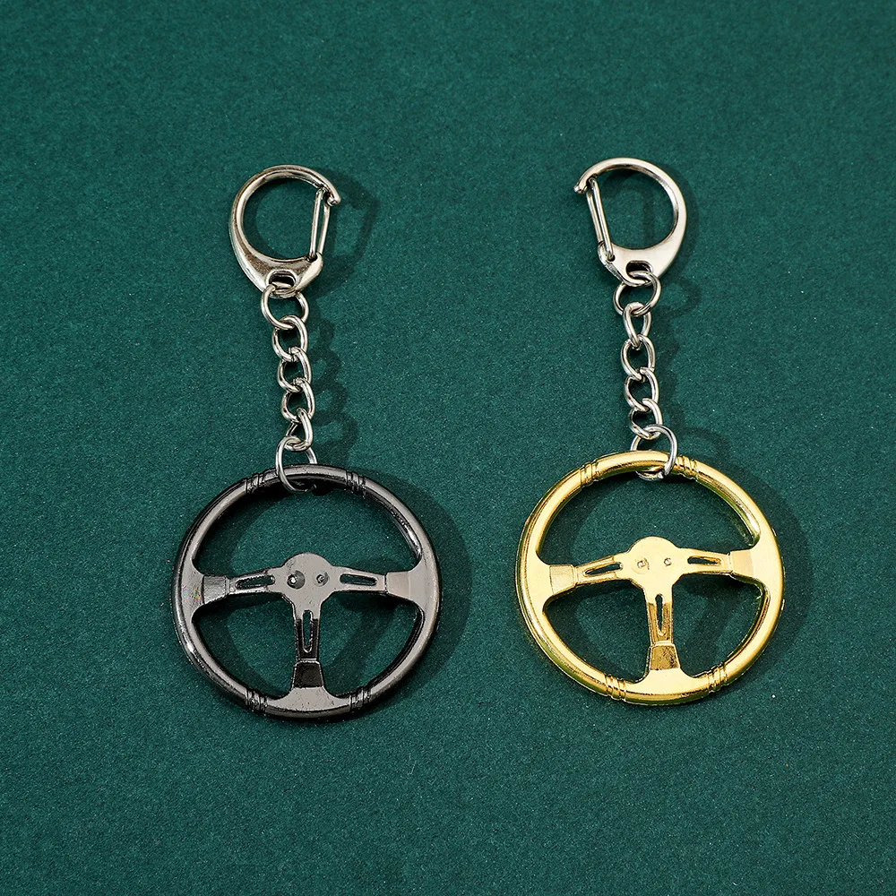 

Stylish Steering Wheel Shape Keychain Creative Personalized Key Ring Trendy Accessory for Auto Lovers Car Key Decoration