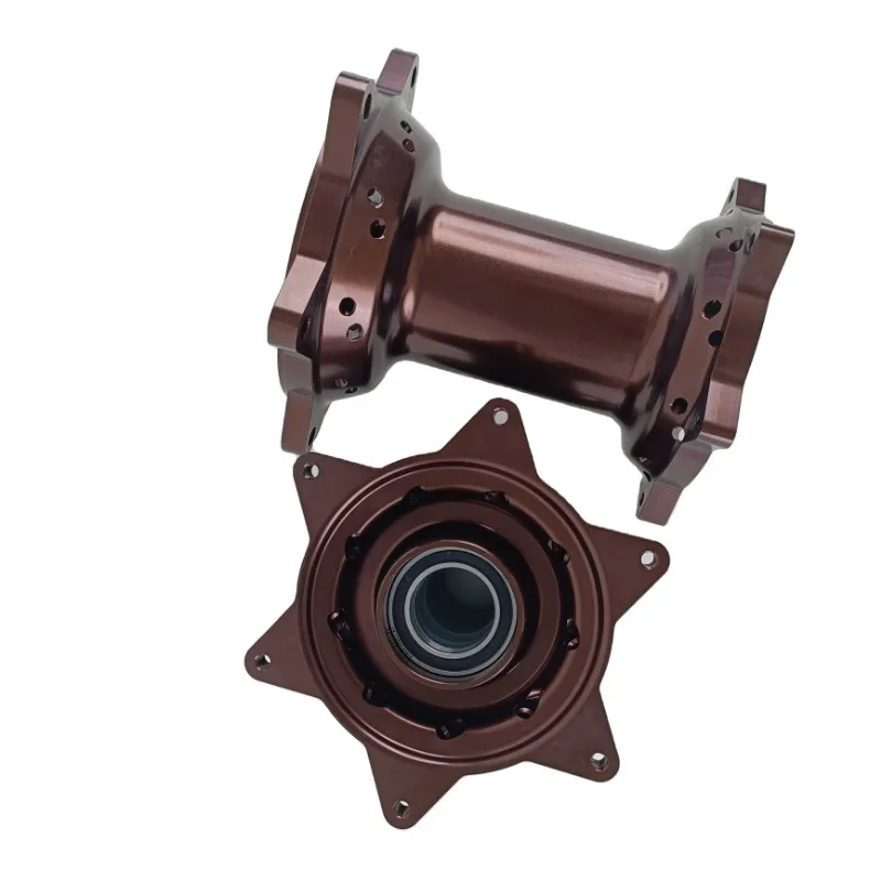 New numerical control processing brown aluminum alloy motorcycle accessories wheel hub