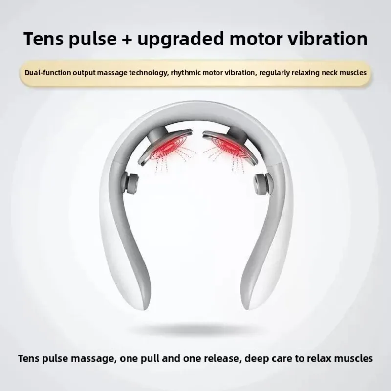 

EMS Neck Massager Shoulder and Neck Protector Household Mini Portable Cervical Spine Massager Upgrade Vibration Hot Compress