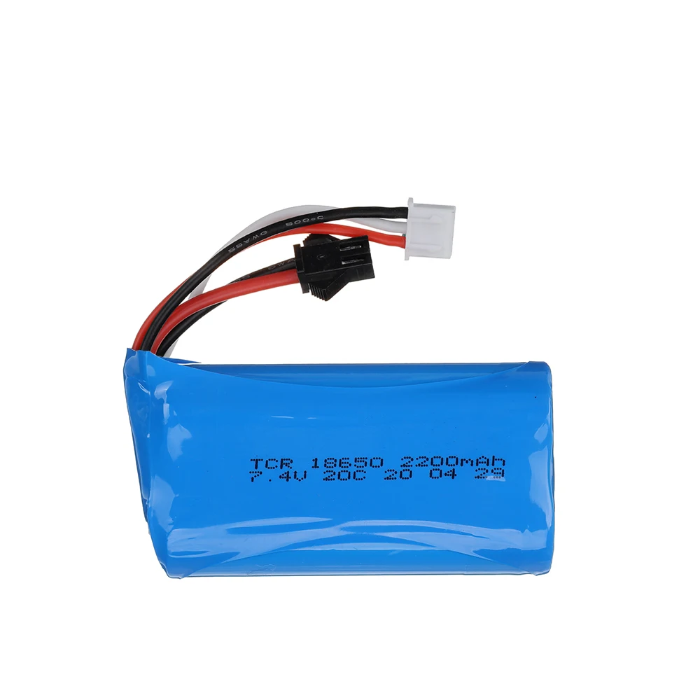 1-5pcs 7.4V 2200mAh Li-ion Battery 18650 for wltoys 18301 18302 18311 18312 104310 104311 MN99S D90 Q1 Huina1592 Rc Cars parts