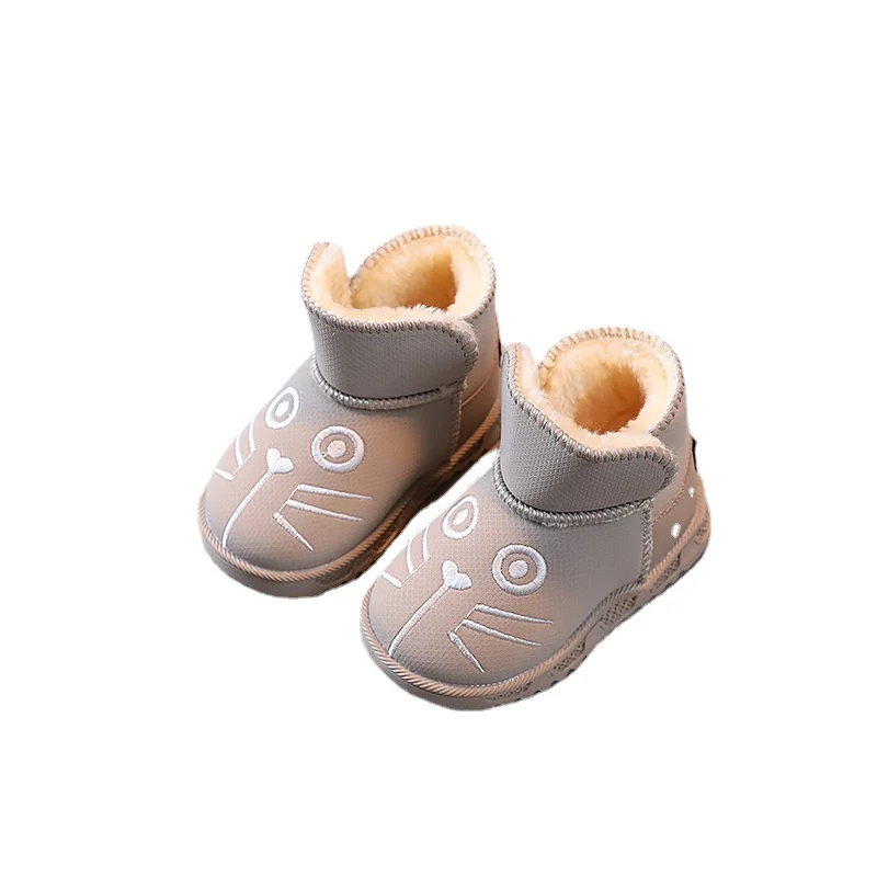 Winter New Baby Girl Shoes Cartoon Thicken Boys Snow Boots Soft Bottom Toddler Girl Boots Size 21-30