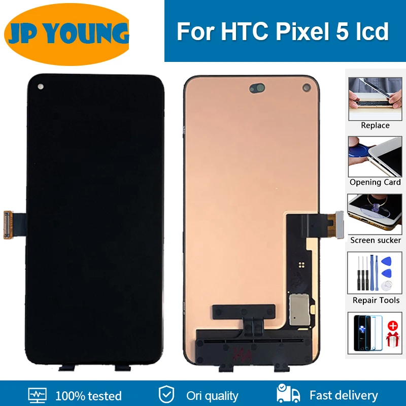 

6.0" Original LCD For HTC Google Pixel 5 Pixel5 GD1YQ GTT9Q LCD Display Touch Screen Digitizer Assembly With Frame Replacement
