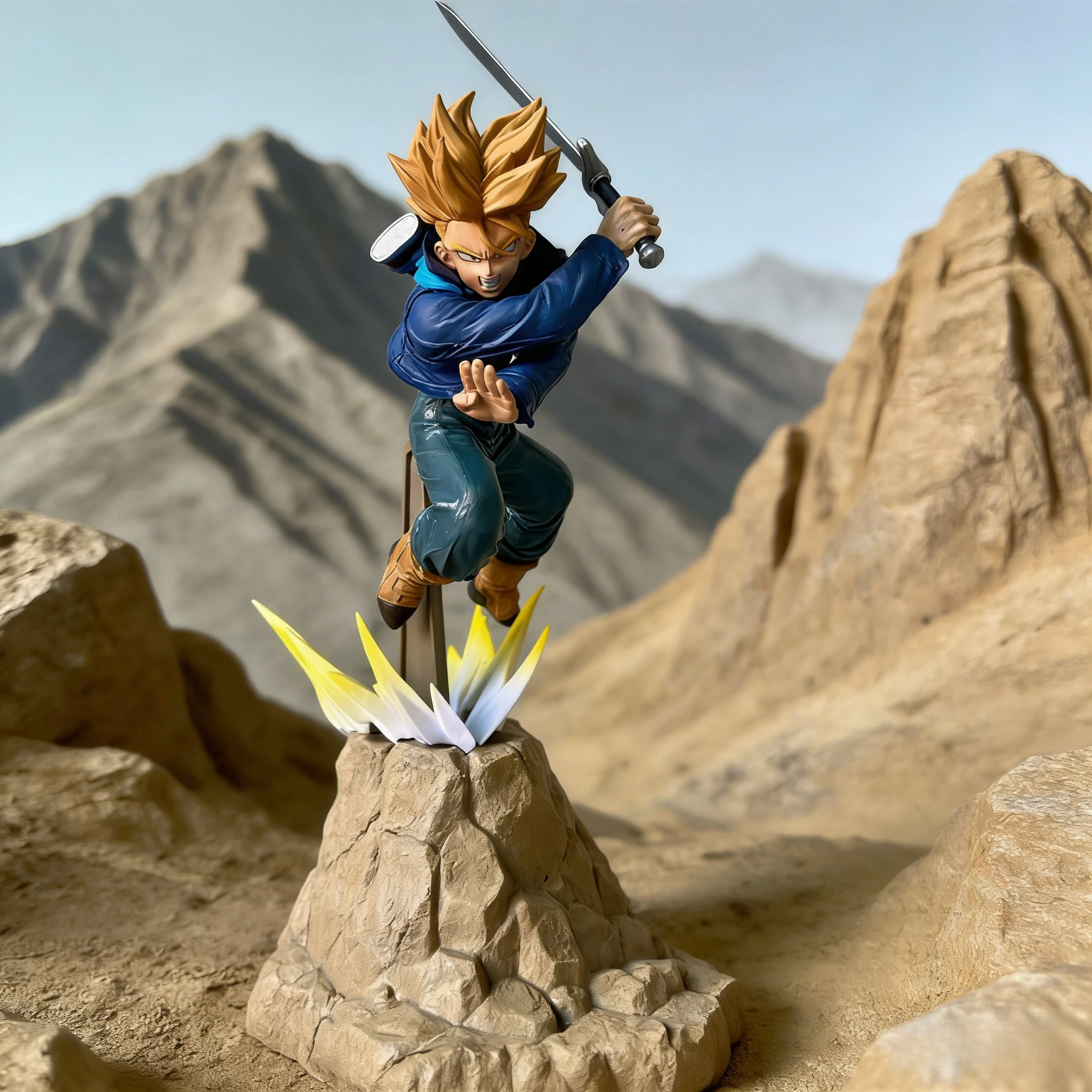 28cm/9,84 Zoll Anime-Figur Trunks Actionfiguren PVC-Statue Sammlermodell Spielzeug für Kinder Geschenke