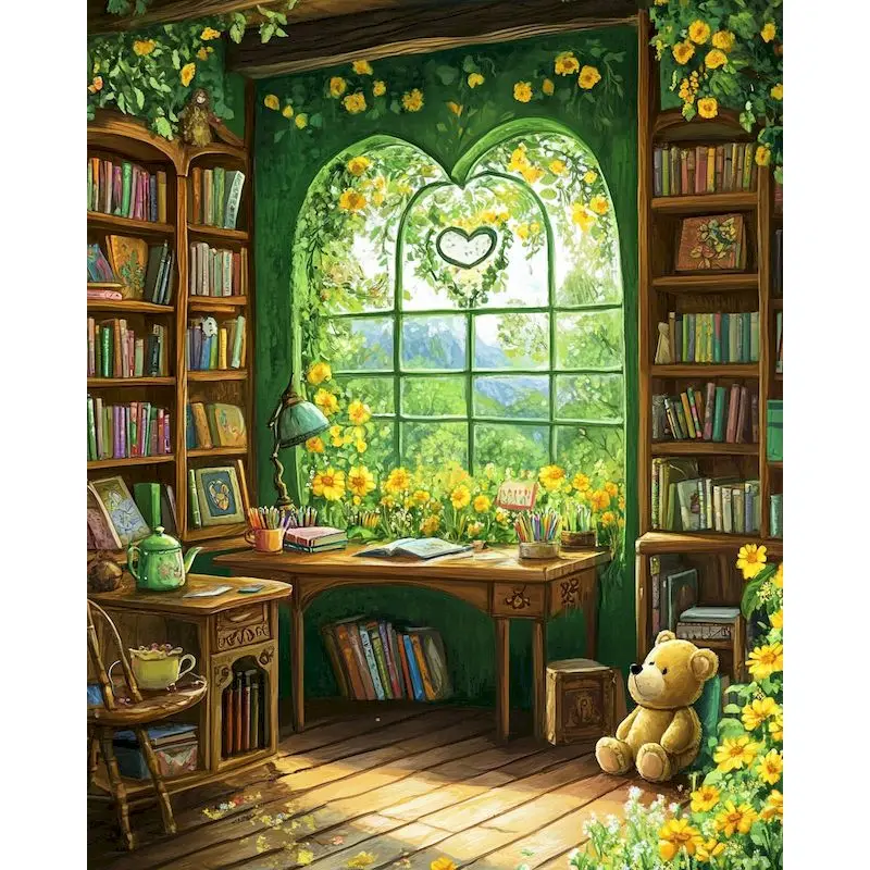 

RUOPOTY Painting By Numbers Scenery Hand Painted Painting Art Drawing On Canvas Gift DIY Coloring By Number Kits Home Decor