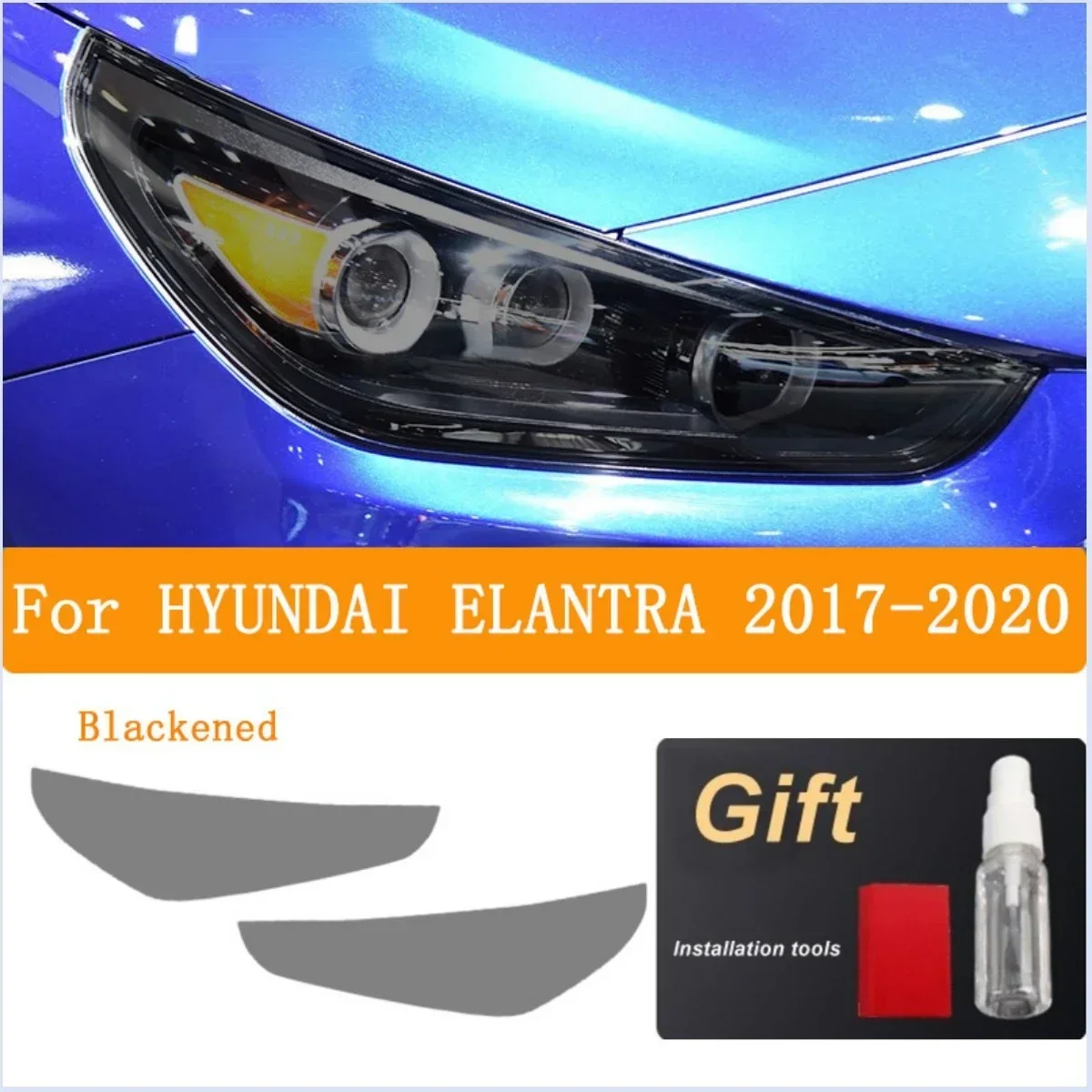 

Автомобильная Дымчатая прозрачная защитная пленка ТПУ стикер аксессуар украшение 2 шт. подходит для современного ELANTRA 2017-2020 аксессуары