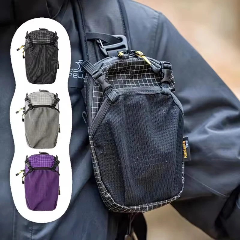 Sac de téléphone portable d'extérieur, sac suspendu pour extension de sac à dos, sac de taille accessoire étanche, équipement de sport de randonnée léger