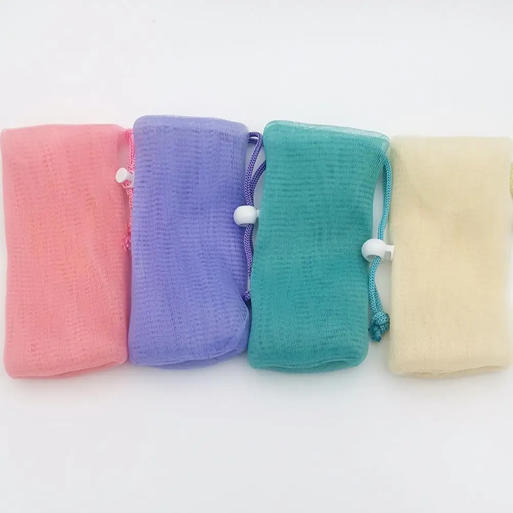 4 Pcs Toiletries Mesh Soap Bag Bar Bags for Bars Shower Pouch Exfoliating Loofah