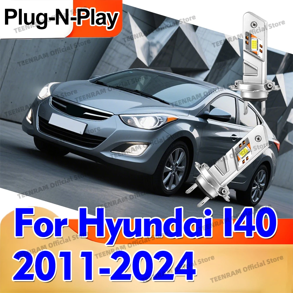 2x LED H7 Headlights 12V 6000K Headlamp 30000LM For Hyundai I40 2011-2024 2012 2013 2014 2015 2017 2018 2019 2020 2021 2022 2023