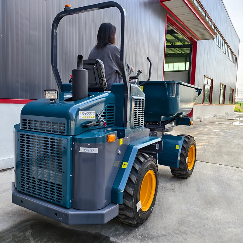 Farm Loader Mini Wheels Dump Truck Fully Hydraulic Sit Operation Articulated with Engine Tractor Dumper