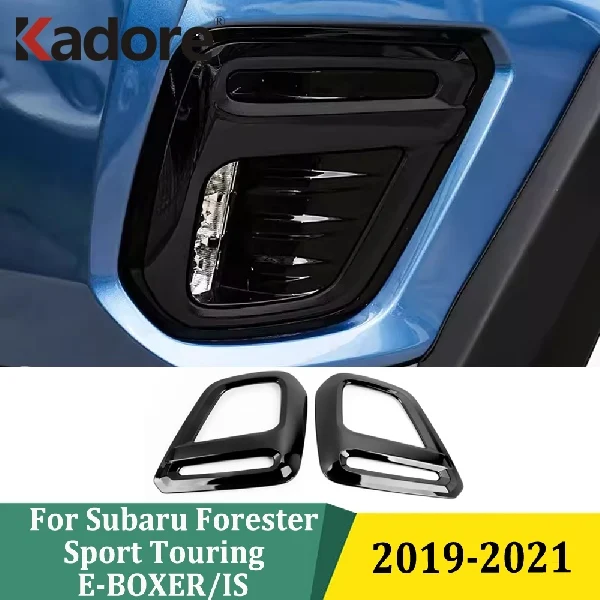 For Subaru Forester Sport/Touring/E-BOXER/IS 2019-2021 Fog Light Lamp Cover Trim Front Foglight Sticker Exterior Car Accessories