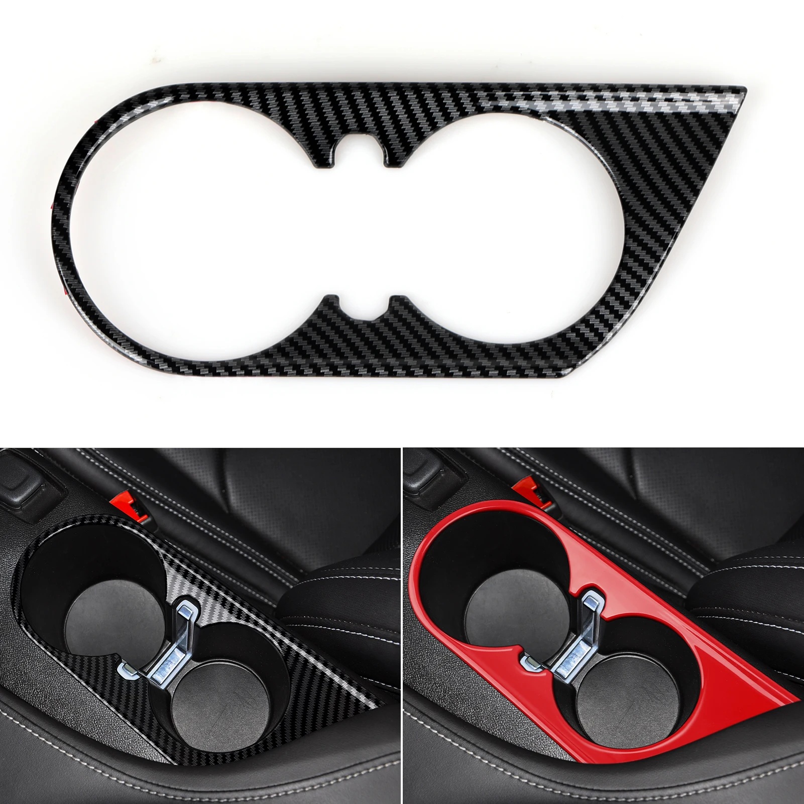 

For Chevrolet Camaro ZL1 2016-2026 Center Console Cup Holder Panel Carbon Fiber Interior Sticker Car ABS Trim Cover Accessories