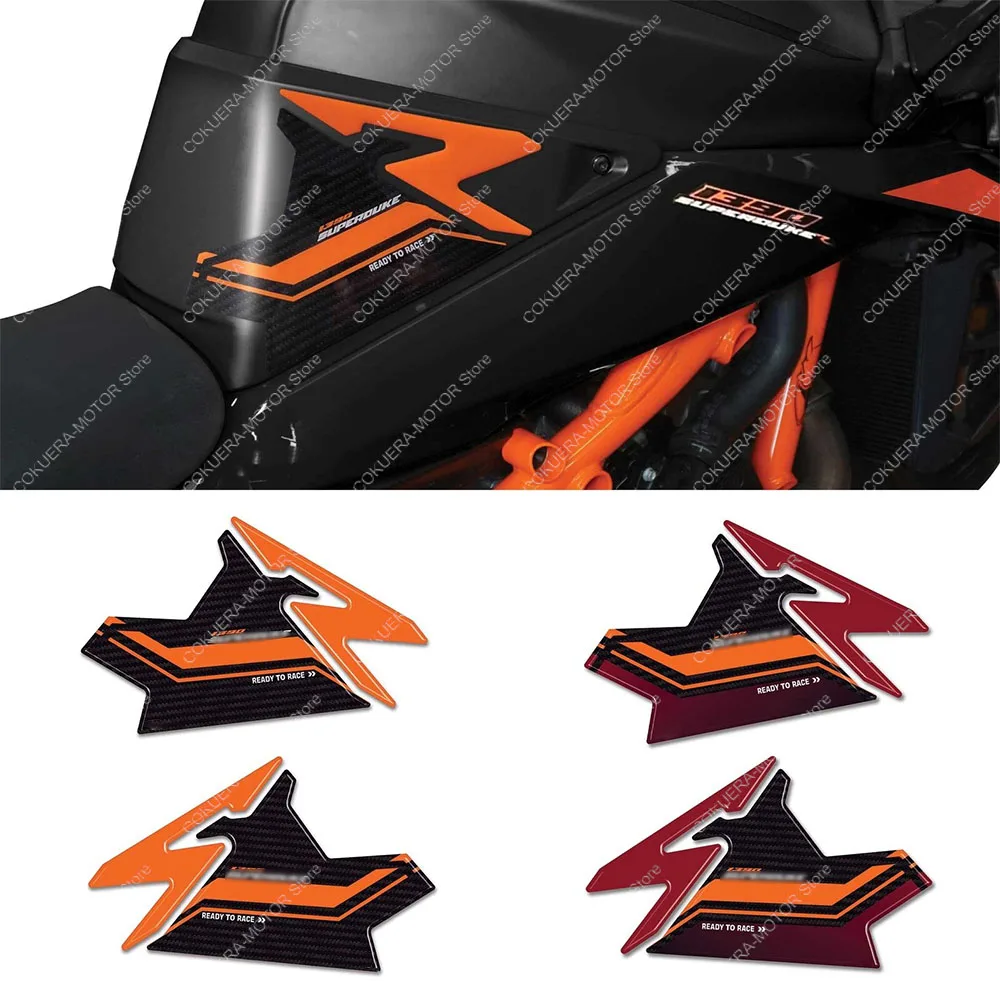 For 1390 Super Duke R 2024 Motorcycle 3D Epoxy Resin Protective sticker Side protections Sticker