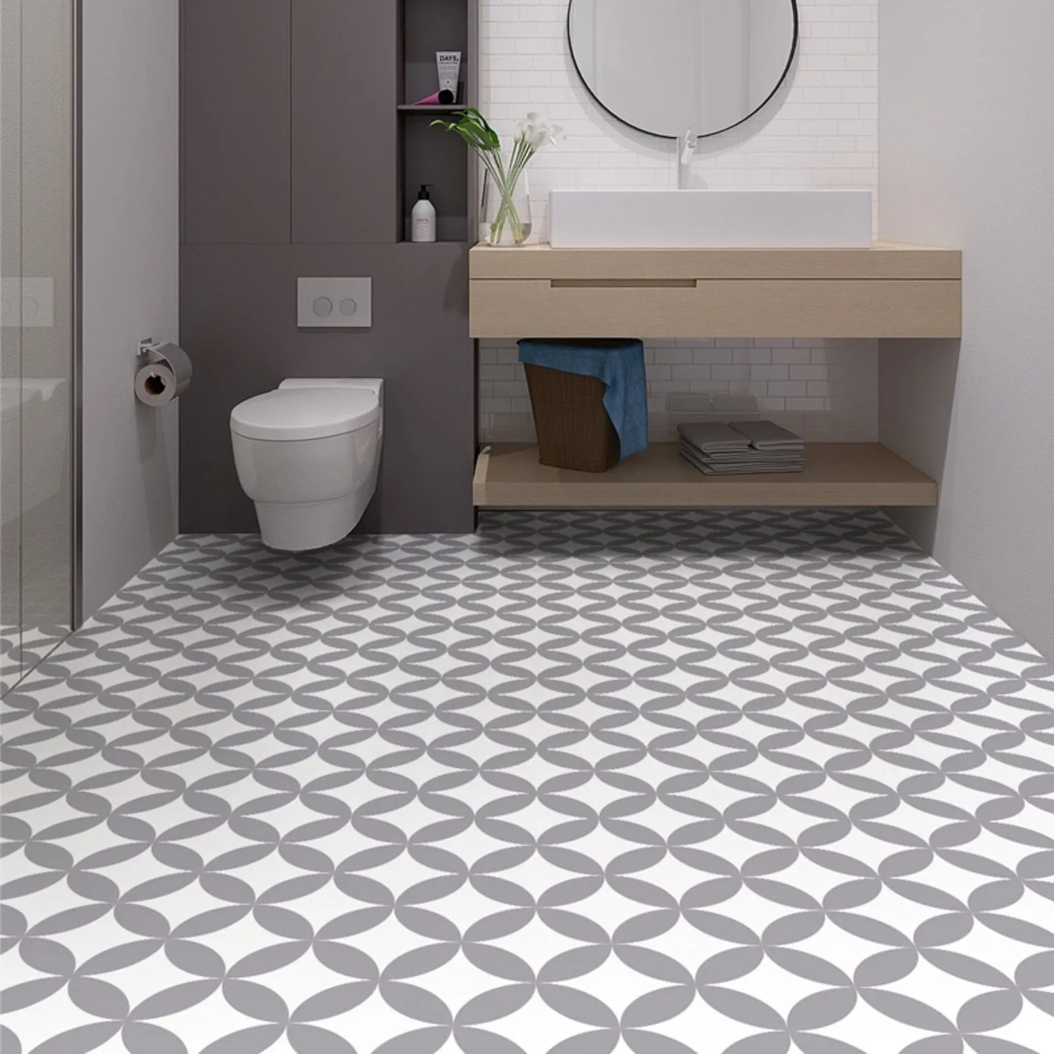 

10 Pcs Peel and Stick Floor Tiles, Vinyl Flooring 7.9 x 7.9 inch Self Adhesive Waterproof Flooring Planks,Waterproof and Non-Sli