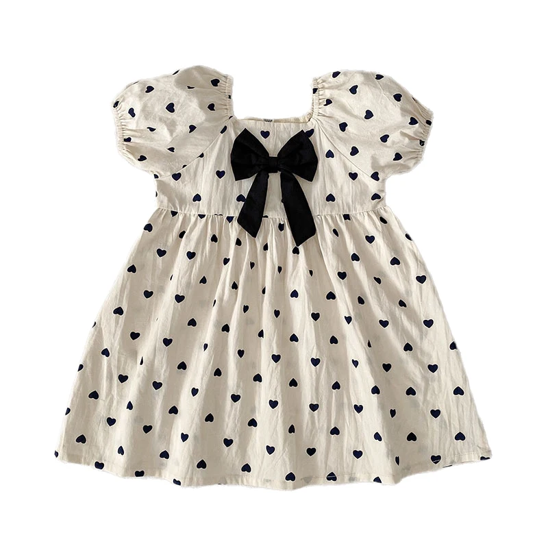 2026 Neues Frühlings-Schwesterkleid 2-6 Jahre Mädchen Partykleid Baumwolle Kinder Herzförmiges Kleid 0-24 Monate Baby Mädchen Kurzarm Bedruckter Strampler – Detail 28