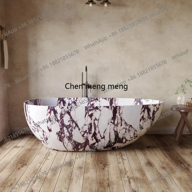 Italian luxury egg-shaped bathtub, freestanding stone bathtub, easy to clean, conforms to the human body curve, customize