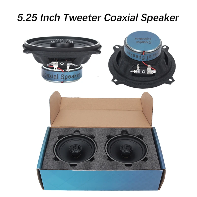 Factory Hot Sale Paper Cone 2-Way 5.25 Inch Car Audio Coaxial Speakers Nominal Power 50W*2 80mm-Y30 Ferrite MAG. 4ohm speakers