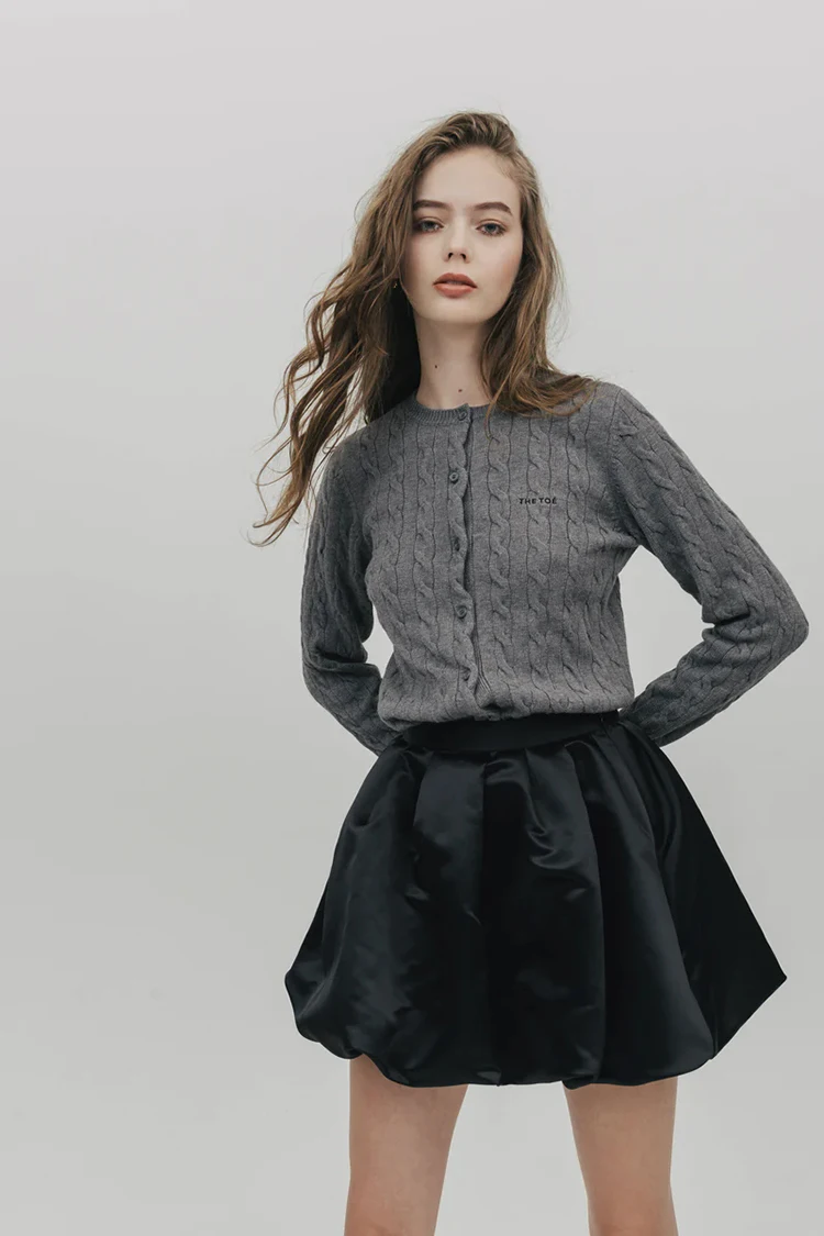 Lautaro Spring Summer Sweet Cute Soft Shiny Satin Mini Bud Skirt Women with Shorts High Waist Short Luxury Designer Clothes