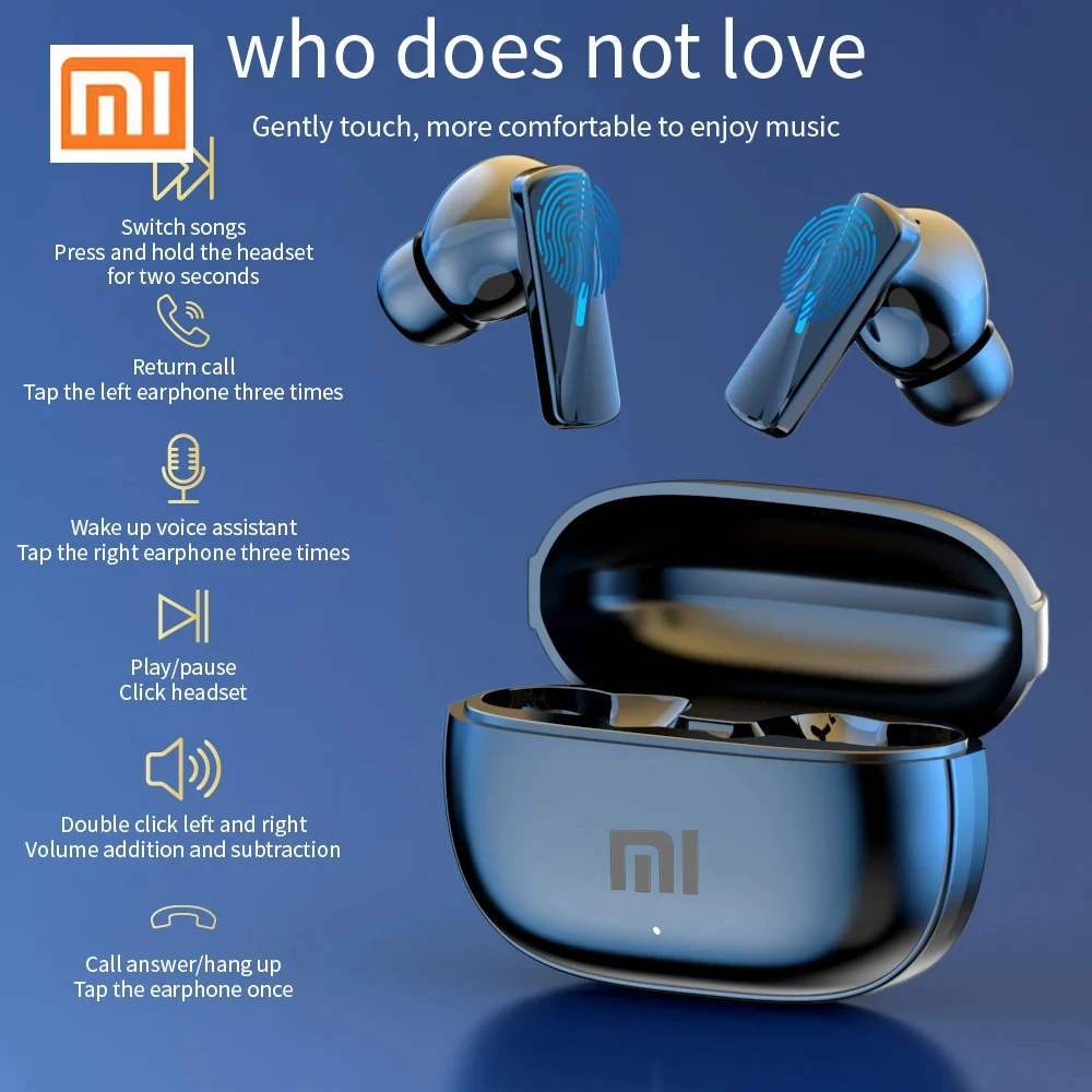 MIJIA Mate 50 Wireless TWS Bluetooth Headset Touch Control Mic Earbuds Noise Cancelling Hi-Fi Stereo Sports Gaming Earphones