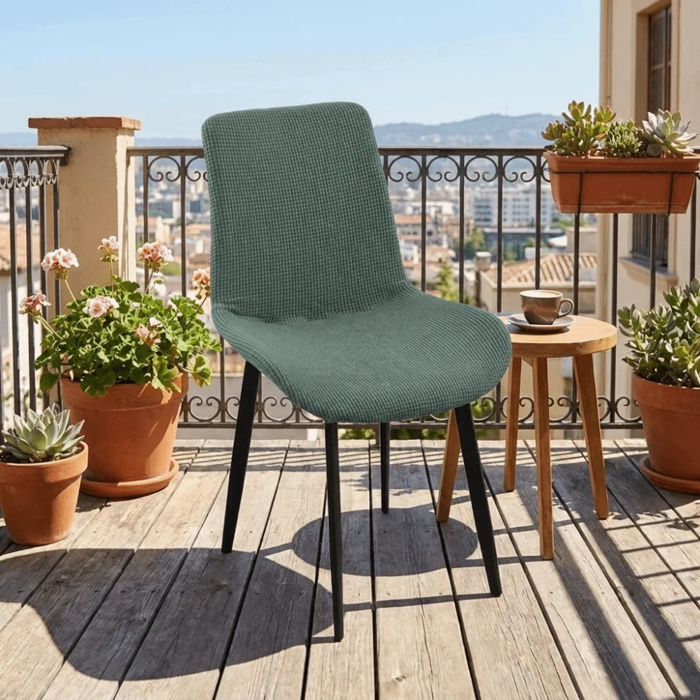 Minimalist Removable Shell Chair Cover Elastic Thicken Dining Chair Cover Decorative Soft Seat Cover Bar