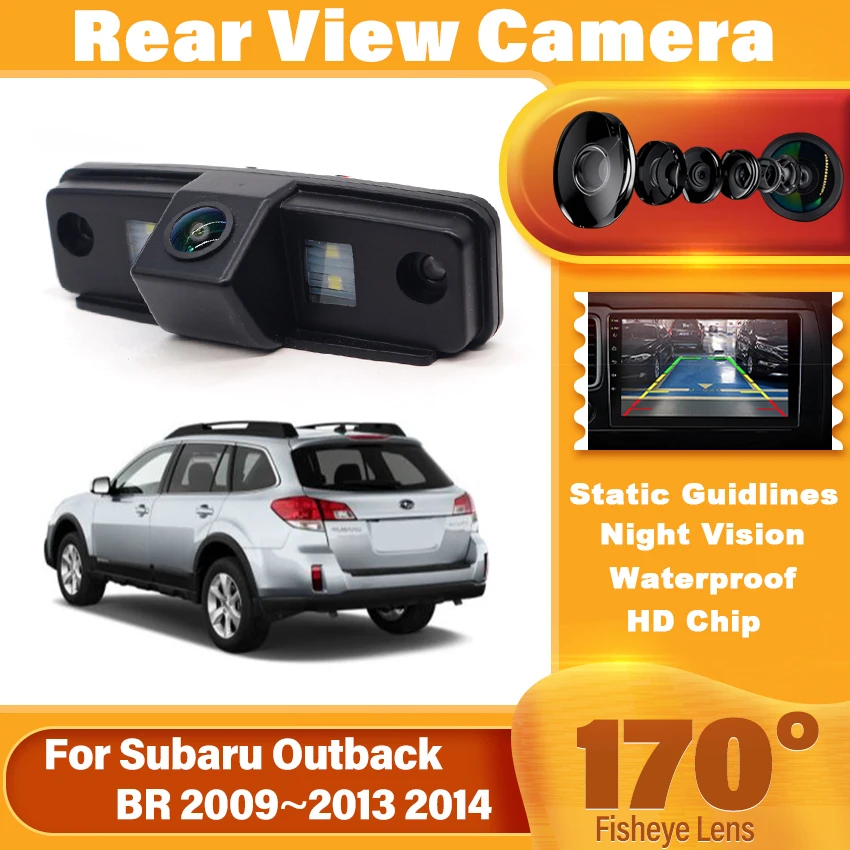 CCD HD 170°Fisheye Rear View Camera For Subaru Outback BR 2009 2010 2011 2012 2013 2014 Car Reverse Parking Monitor Night Vision