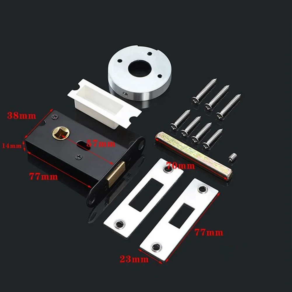 Invisible Door Lock Zinc Alloy Single Side Dark Door Lock Special Door Secret Room Lock For Wooden Doors Narrow Doors
