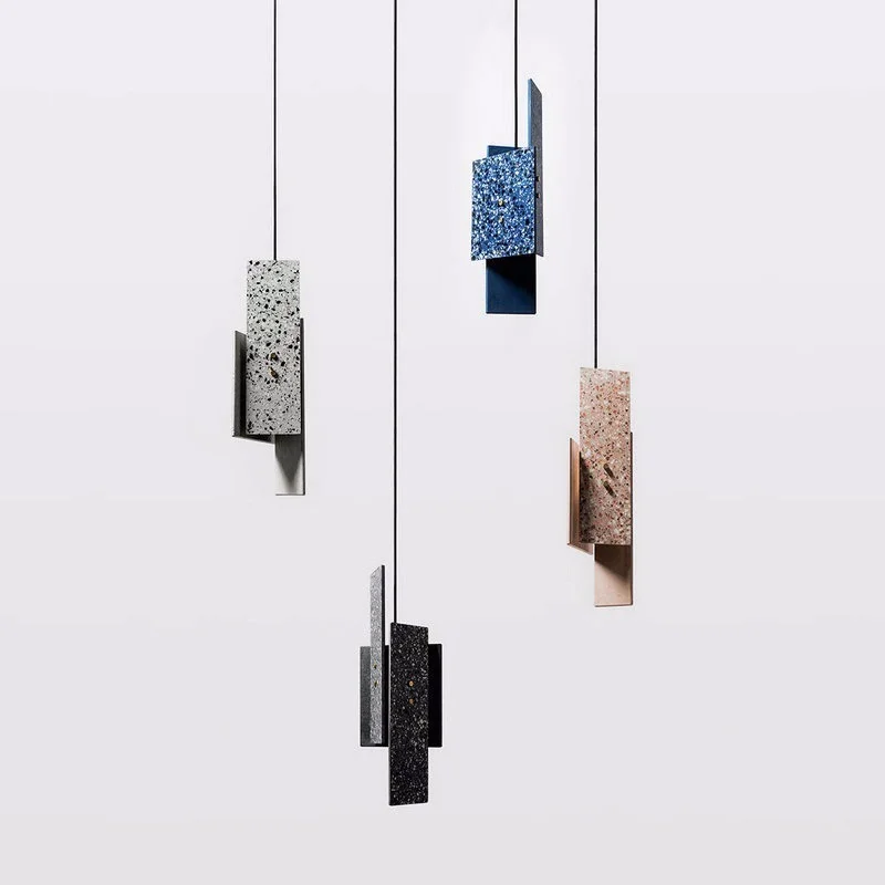 

Postmodern Terrazzo Pendant Lights Nordic Creative Marble Led Hanging Lamp Living Room Decor Restaurant Hotel Bar Light Fixtures