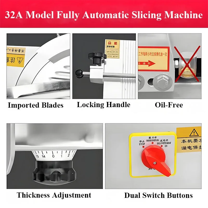 Commercial Automatic Desktop Multi Function Meat Slicer HB-2 HB-2S12 Inch Frozen Beef Mutton Roll Slicer For Hot Pot Restaurant