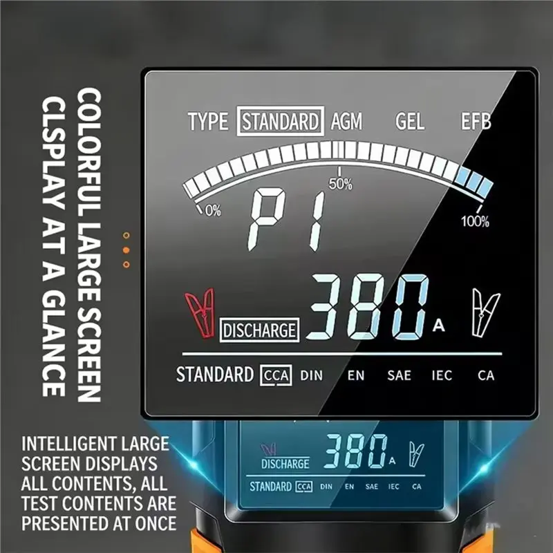 TFTP-Car& Motorcycle Battery Tester Featuring For Life, Capacity, Internal Resistance& Load Testing Functionality