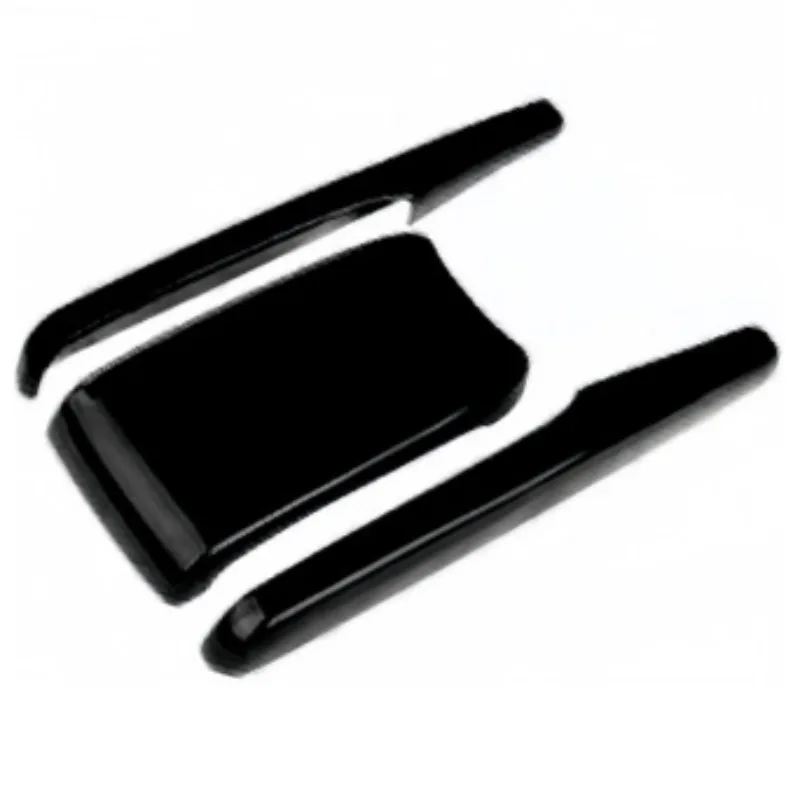 Armrest box panel, divided into left, center and right, carbon fiber pattern, piano black and red carbon fiber pattern