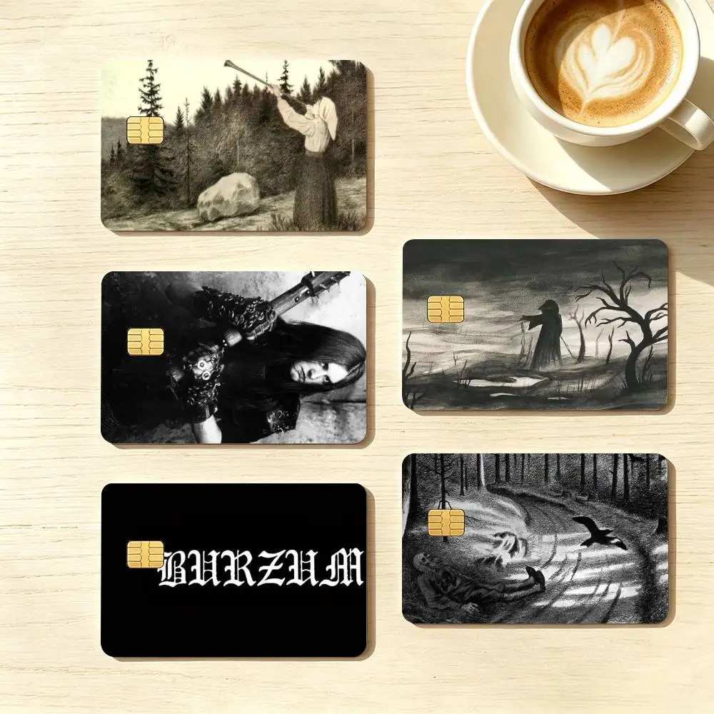 Band B-Burzum  Credit Card HD Stickers Game Card Decal Small Chip Waterproof Sticker Gift