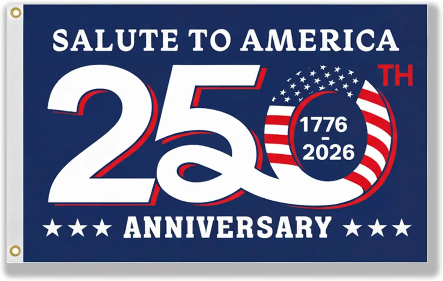 Flagnshow 100% Polyester 250th Anniversary American Flag