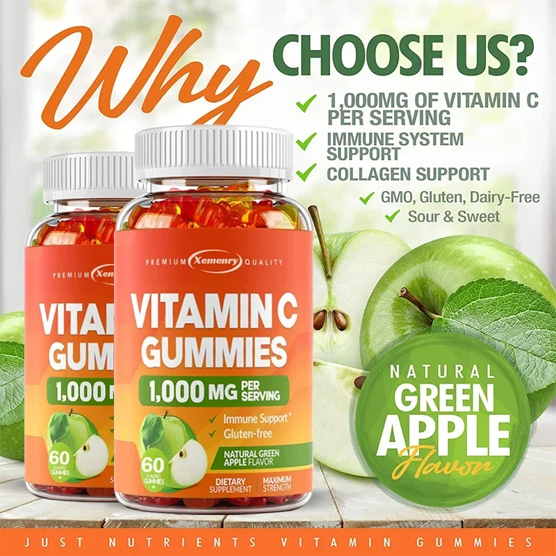 Vitamin C Gummies 1000 Mg - Collagen Extract, Dietary Supplement