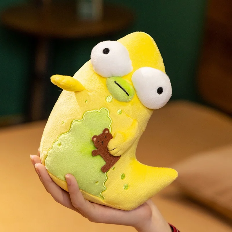 

19cm Cute Yellow Monster Stuffed Plush Toy Solar Opposites Kawaii The Pupa Doll Big Eyed Plushies Cuddly Soft Doll Gift For Fans