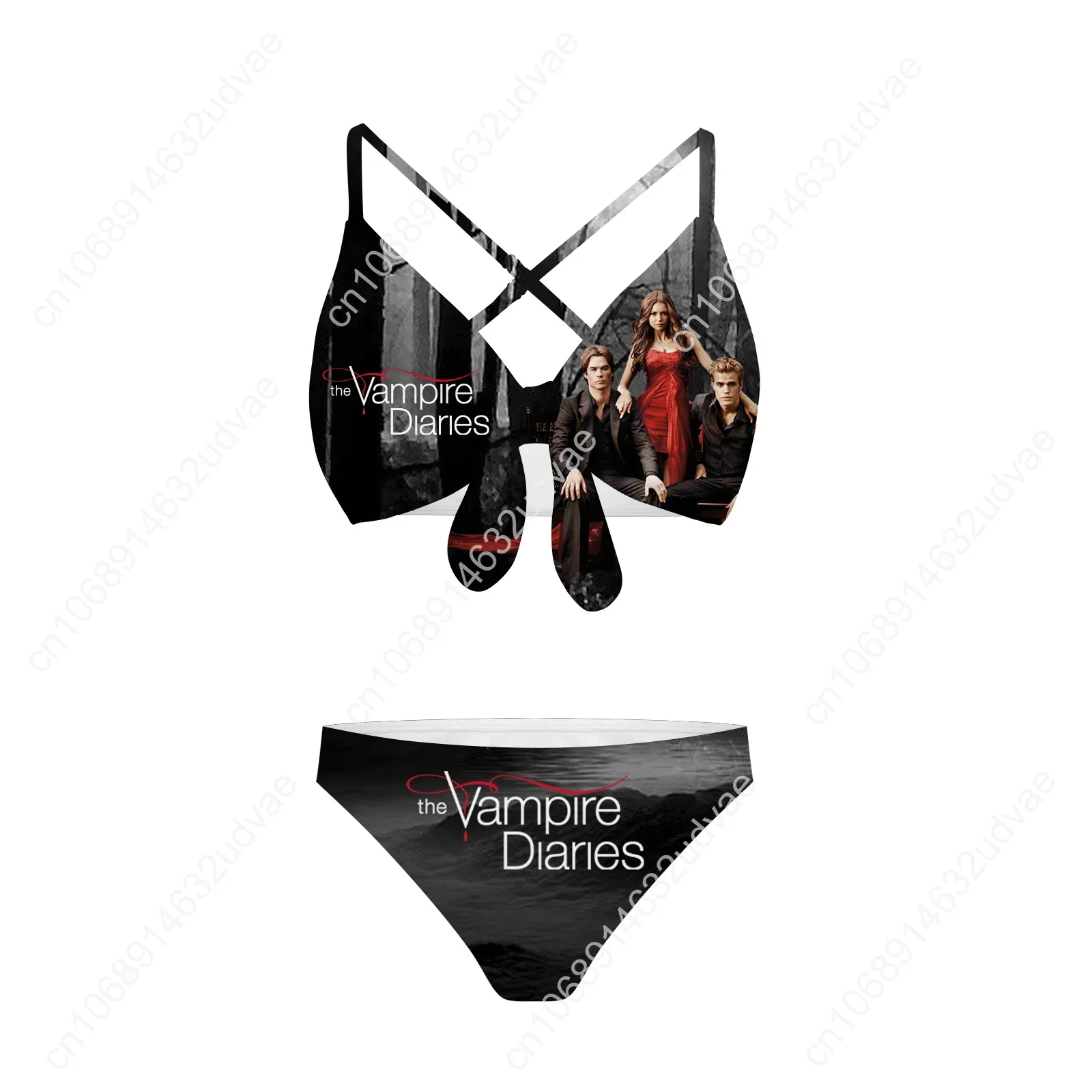 The Vampire Bathing Suits Cross Strap Suspenders Swimsuits Womens Personalized Bikini Pool Party Swimwear Customized Beachwear