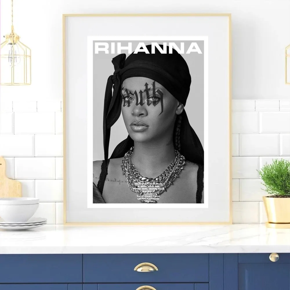 SINGER R-RIHANNA ALBUM Poster Home Room Decor Livingroom Bedroom Aesthetic Art Wall Painting Stickers