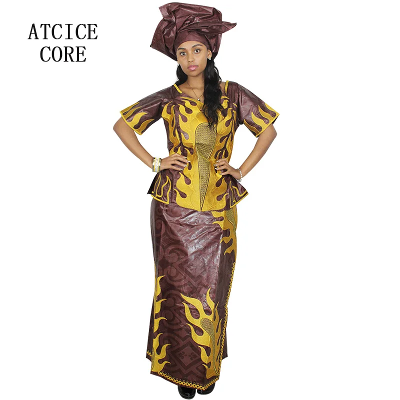 African Dresses For Women Dashiki  Dresses Bazin Riche Traditional African Clothing Long Sleeve For Ladies